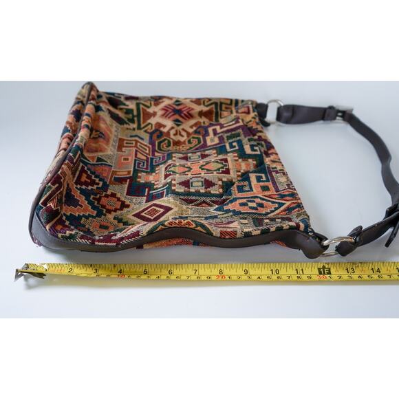 Sonoma Tapestry Carpet Aztec Hobo Shoulder Bag 12" Boho Cottagecore Whimsigoth - Picture 13 of 16